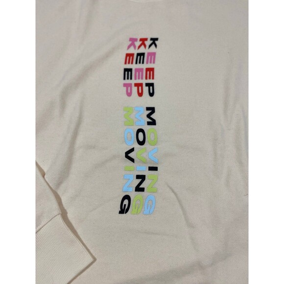 Xersion 3XL off white sweatshirt cotton blend New With Tags Keep Moving Graphics - Picture 4 of 12